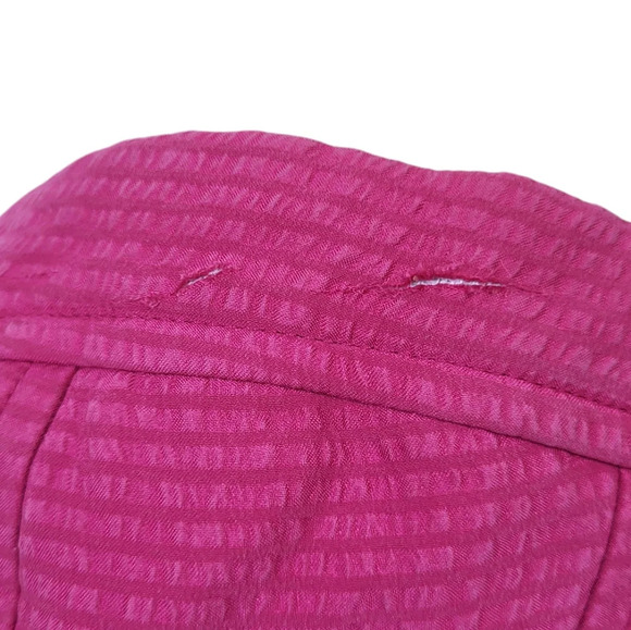 Rebecca Taylor Strapless Mini Dress Pockets Bright Pink 100% Silk - Picture 2 of 5